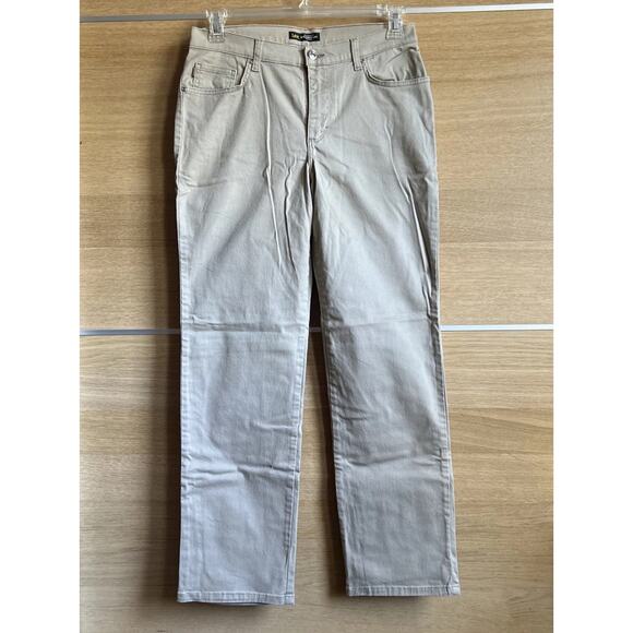 Lee Relaxed Fit Straight Leg Mid Rise Beige Women's Sz 10 M - Picture 1 of 5